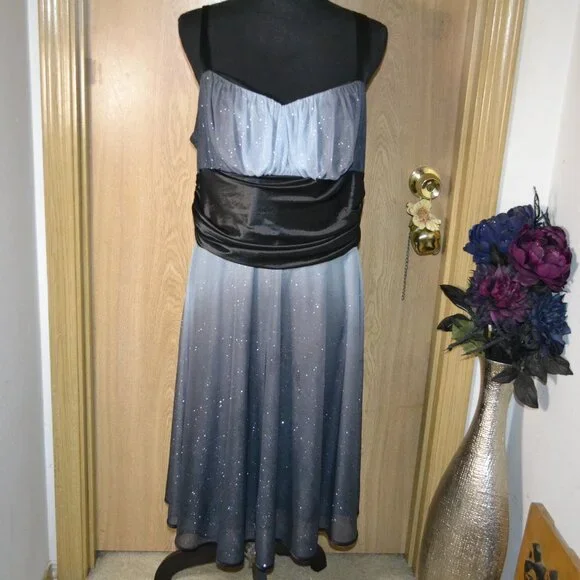 Collection Dressbarn Dreamy Romantic Sparkly Ombre Evening Event Party Dress - Picture 11 of 11